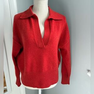 Truth, Red V-Neck Sweater, Medium